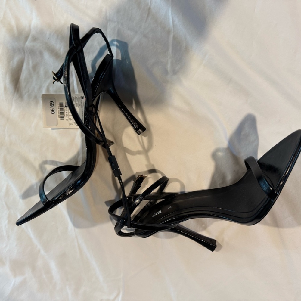 Elegant Black Strappy Heels